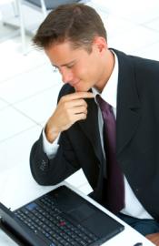 Businessman with laptop